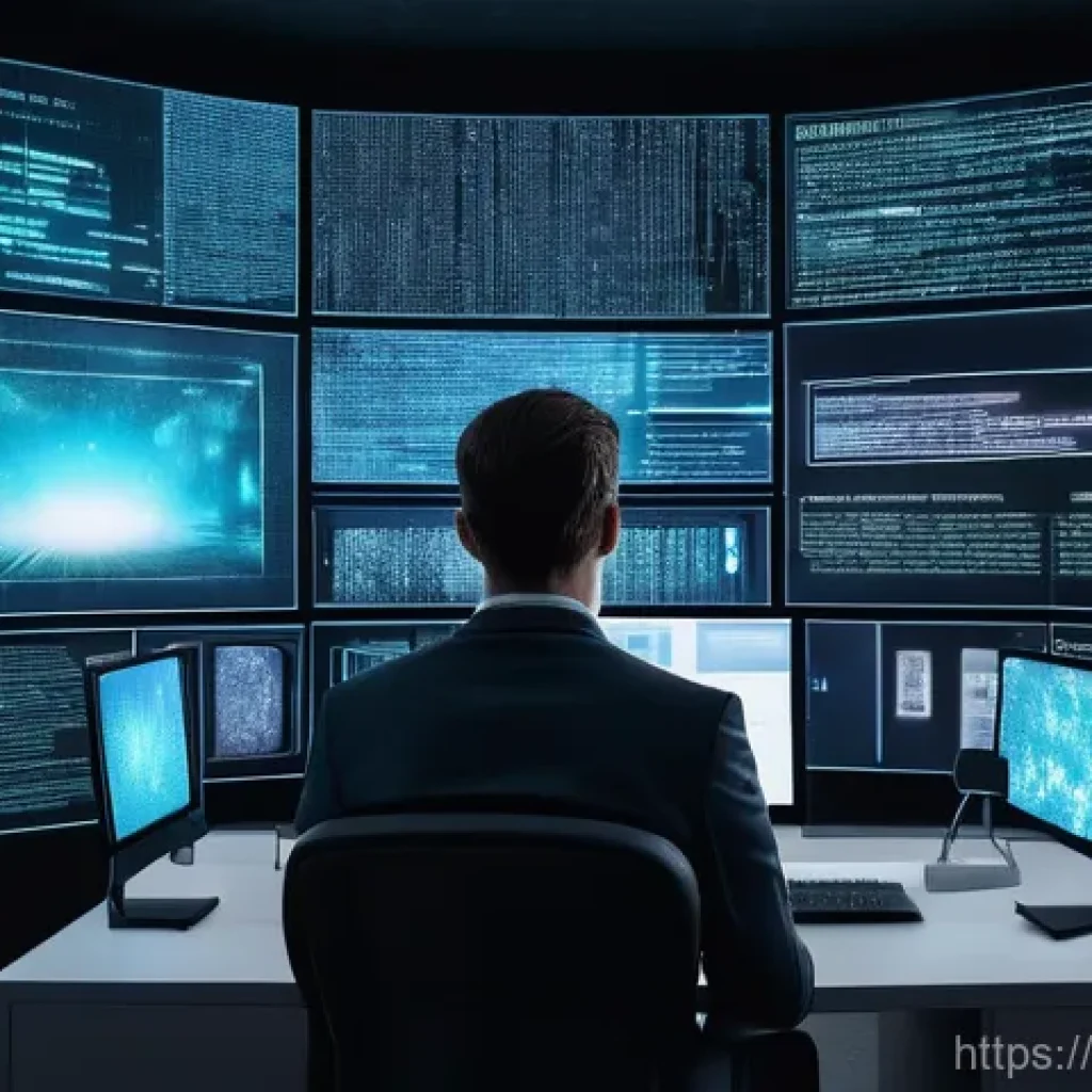 정보 신뢰성 평가의 기술 동향 - **Prompt 1: Information Overload and AI Hallucination**
    A young professional, wearing modern bus...