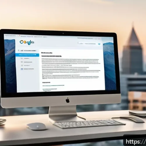 신뢰할 수 있는 웹사이트 선정 가이드 - A detailed digital illustration of a trustworthy website homepage on a computer screen, showing a cl...